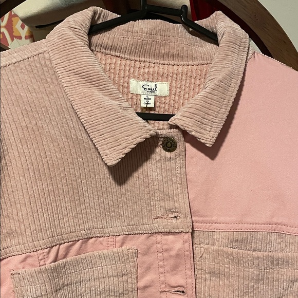 Easel Women's Pink Corduroy Jacket - Picture 1 of 13